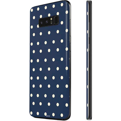 Blue and Cream Polka Dots Galaxy Note 8 Skin