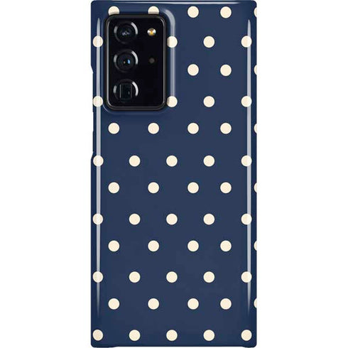 Blue and Cream Polka Dots Galaxy Note20 Ultra 5G Lite Case