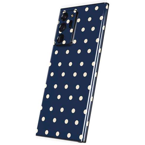 Blue and Cream Polka Dots Galaxy Note20 Ultra 5G Skin