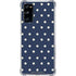 Blue and Cream Polka Dots Galaxy S20 FE Clear Case