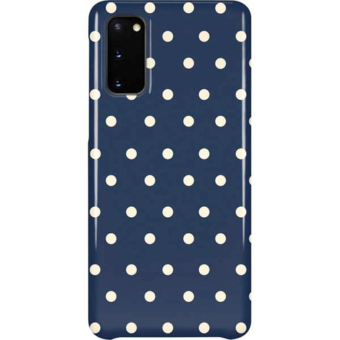 Blue and Cream Polka Dots Galaxy S20 Lite Case