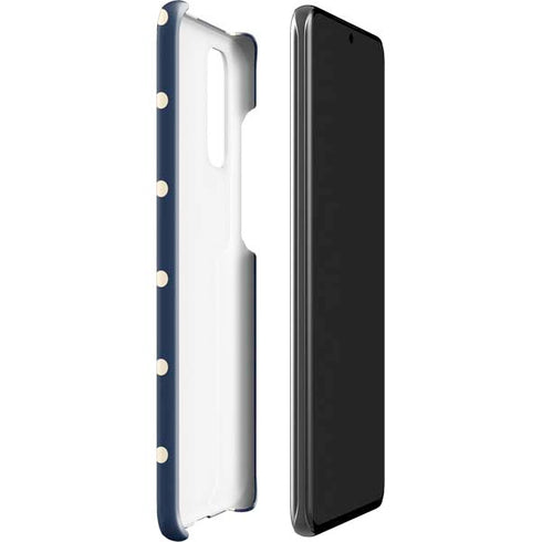 Blue and Cream Polka Dots Galaxy S20 Lite Case