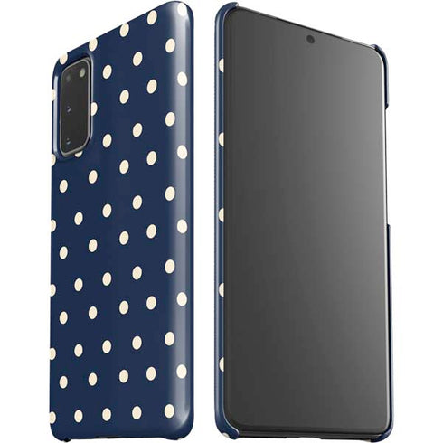 Blue and Cream Polka Dots Galaxy S20 Lite Case