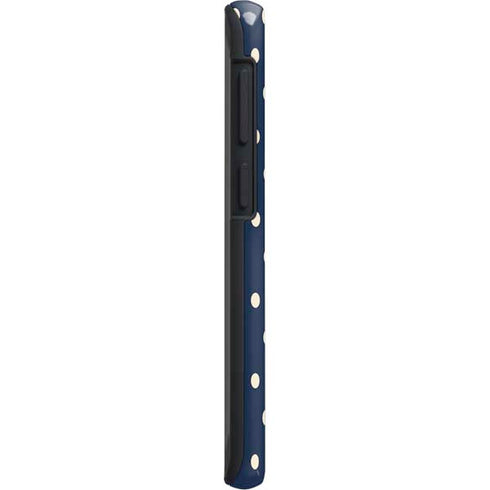 Blue and Cream Polka Dots Galaxy S20 Plus Pro Case