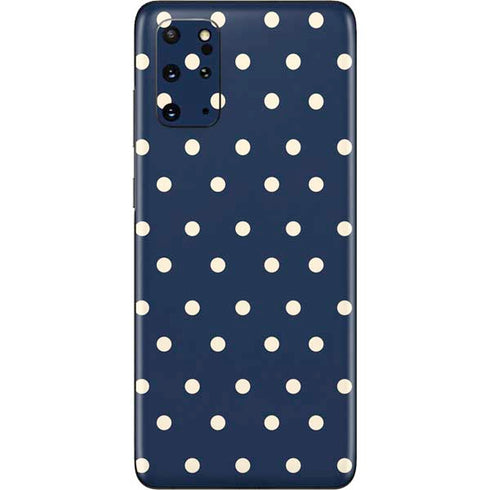 Blue and Cream Polka Dots Galaxy S20 Plus Skin