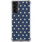Blue and Cream Polka Dots Galaxy S21 5G Clear Case