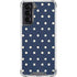 Blue and Cream Polka Dots Galaxy S21 5G Clear Case