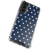 Blue and Cream Polka Dots Galaxy S21 FE Clear Case