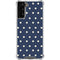 Blue and Cream Polka Dots Galaxy S21 Plus 5G Clear Case