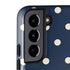 Blue and Cream Polka Dots Galaxy S22 Pro Case