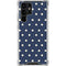 Blue and Cream Polka Dots Galaxy S22 Ultra Clear Case