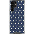 Blue and Cream Polka Dots Galaxy S22 Ultra Clear Case
