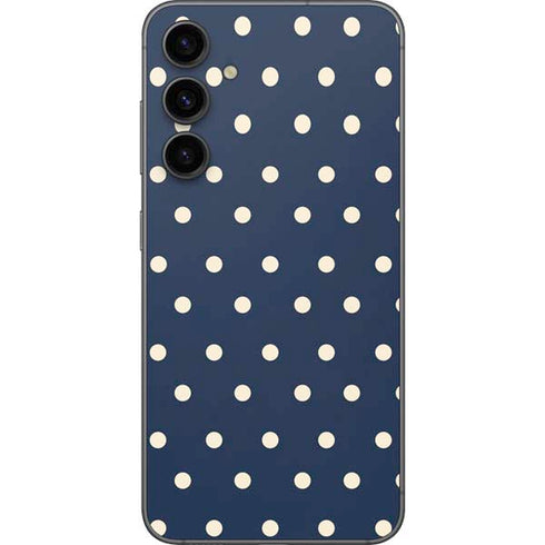 Blue and Cream Polka Dots Galaxy S23 FE Skin