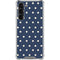Blue and Cream Polka Dots Galaxy S23 Plus Clear Case