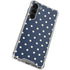 Blue and Cream Polka Dots Galaxy S23 Plus Clear Case