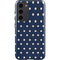 Blue and Cream Polka Dots Galaxy S23 Plus Pro Case