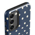 Blue and Cream Polka Dots Galaxy S23 Plus Pro Case