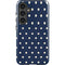 Blue and Cream Polka Dots Galaxy S24 Impact Case