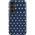 Blue and Cream Polka Dots Galaxy S24 Impact Case