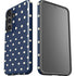 Blue and Cream Polka Dots Galaxy S24 Plus Impact Case