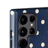 Blue and Cream Polka Dots Galaxy S24 Ultra Impact Case