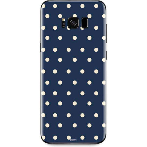 Blue and Cream Polka Dots Galaxy S8 Plus Skin