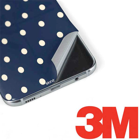 Blue and Cream Polka Dots Galaxy S8 Skin