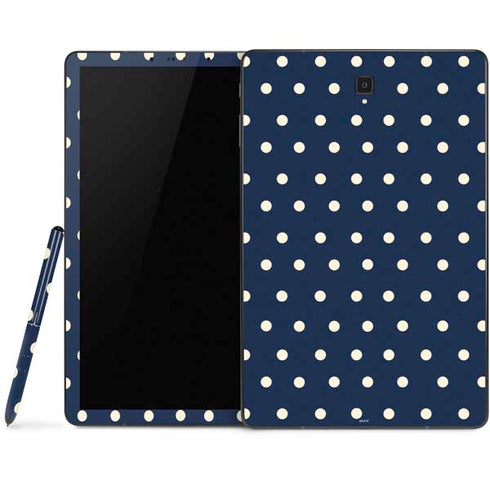 Blue and Cream Polka Dots Samsung Galaxy Tab Skin