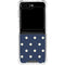 Blue and Cream Polka Dots Galaxy Z Flip5 5G Clear Case