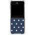 Blue and Cream Polka Dots Galaxy Z Flip5 5G Clear Case