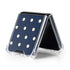 Blue and Cream Polka Dots Galaxy Z Flip5 5G Clear Case