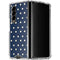Blue and Cream Polka Dots Galaxy Z Fold4 5G Clear Case