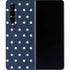 Blue and Cream Polka Dots Galaxy Z Fold4 5G Skin