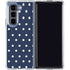 Blue and Cream Polka Dots Galaxy Z Fold5 5G Clear Case