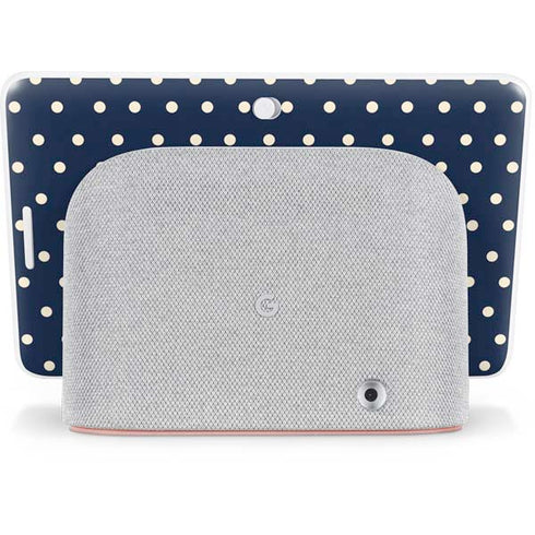 Blue and Cream Polka Dots Google Home Hub Skin