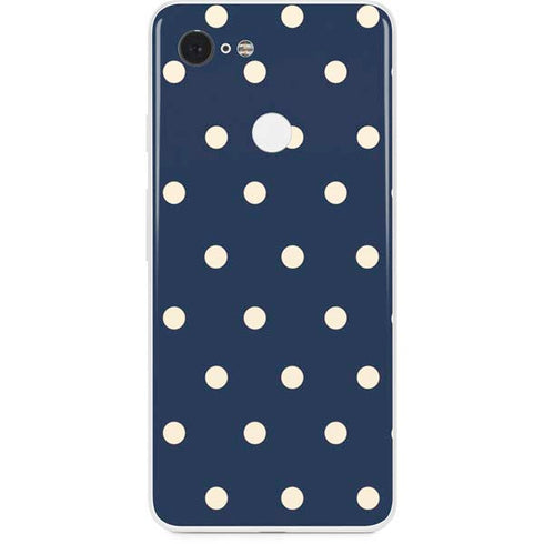 Blue and Cream Polka Dots Google Pixel 3 Skin