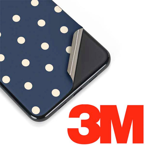 Blue and Cream Polka Dots Google Pixel 3a Skin