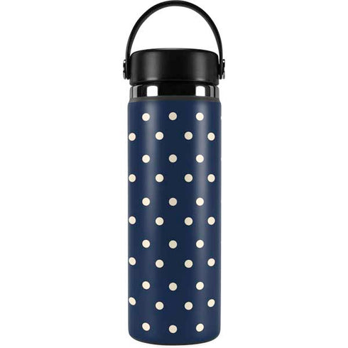 Blue and Cream Polka Dots Hydro Flask 20oz Wide Mouth Skin