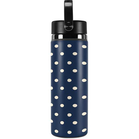Blue and Cream Polka Dots Hydro Flask 20oz Wide Mouth Skin