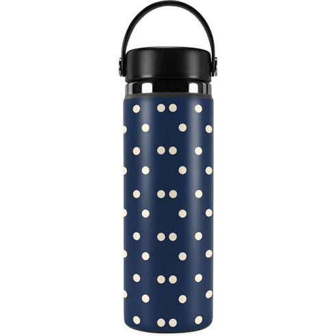 Blue and Cream Polka Dots Hydro Flask 20oz Wide Mouth Skin