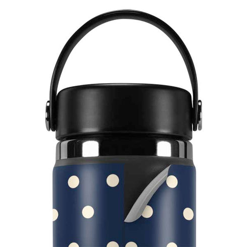 Blue and Cream Polka Dots Hydro Flask 20oz Wide Mouth Skin