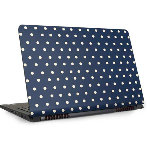 Blue and Cream Polka Dots Dell Inspiron Skin
