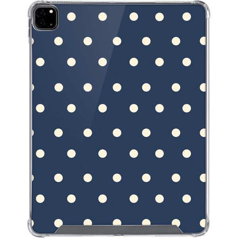 Blue and Cream Polka Dots iPad Pro 12.9in (2020) Clear Case