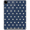 Blue and Cream Polka Dots iPad Pro 12.9in (2020) Clear Case