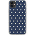 Blue and Cream Polka Dots iPhone 11 Clear Case