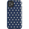 Blue and Cream Polka Dots iPhone 11 Impact Case