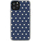 Blue and Cream Polka Dots iPhone 11 Pro Clear Case