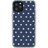 Blue and Cream Polka Dots iPhone 11 Pro Clear Case