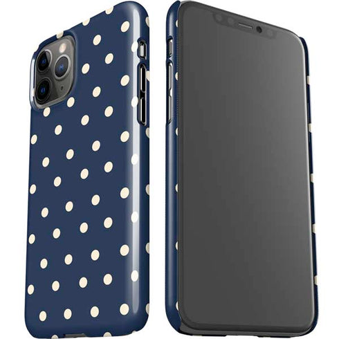 Blue and Cream Polka Dots iPhone 11 Pro Lite Case