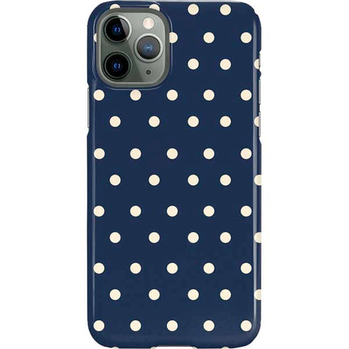 Blue and Cream Polka Dots iPhone 11 Pro Lite Case